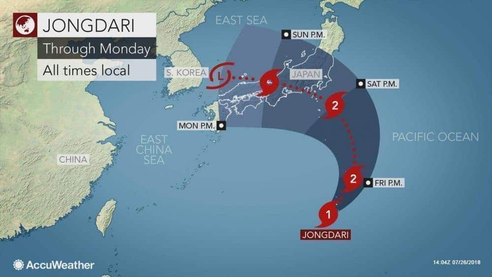 Typhoon Jongdari: Japan storm cuts power to thousands