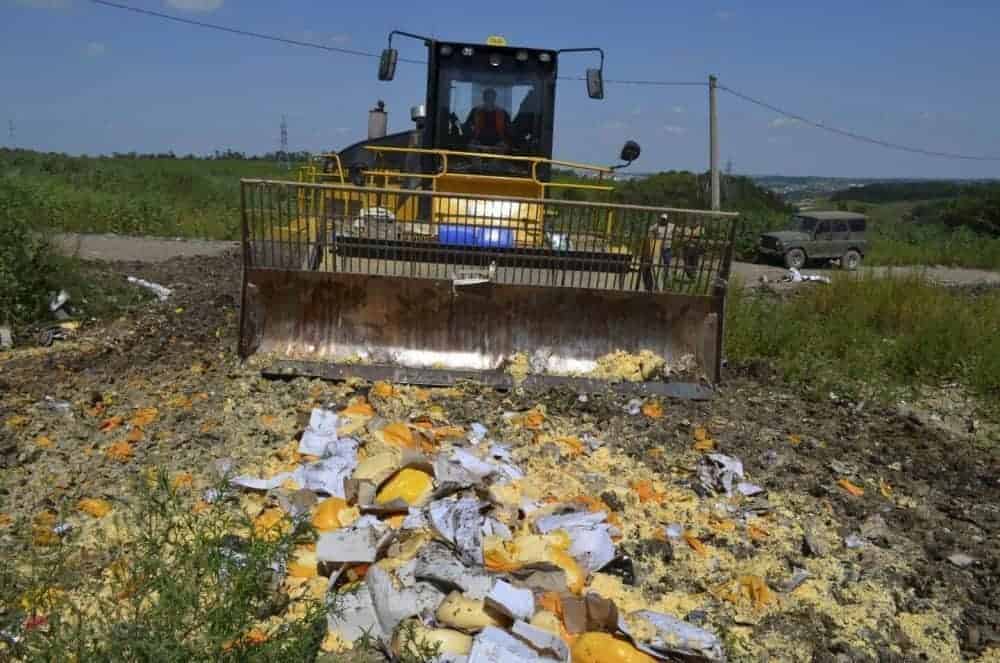 Russia Destroyed 27 Tons of Food After Kremlin Ban